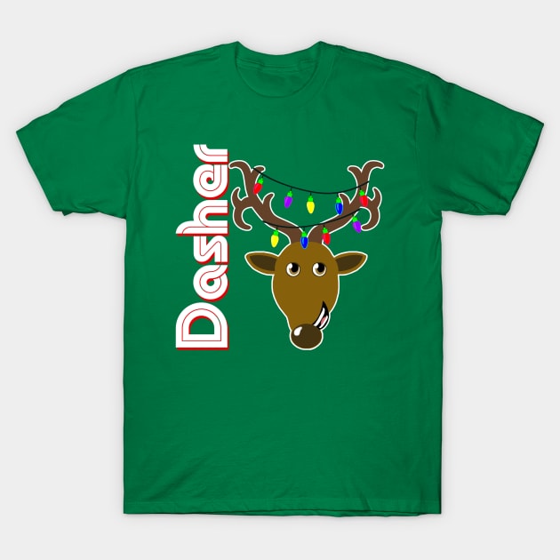 Family Christmas Photo "Dasher" Design T-Shirt by TonTomDesignz